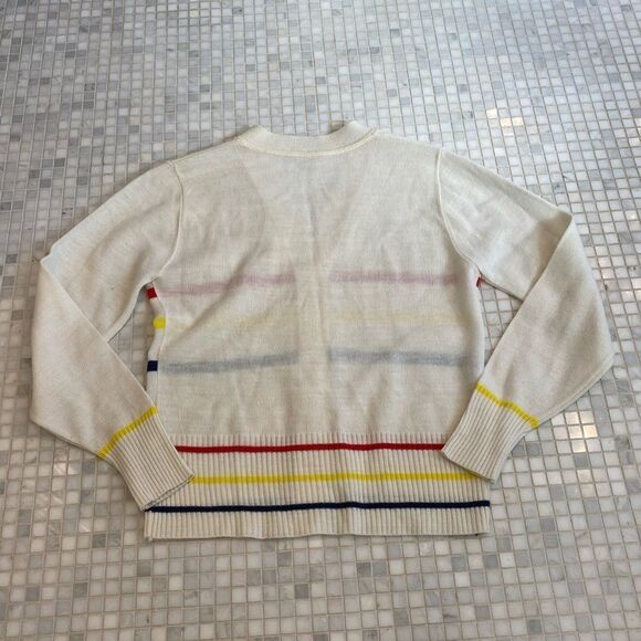 Vintage 50s 60s White Wool Button-down - Picture 9 of 13